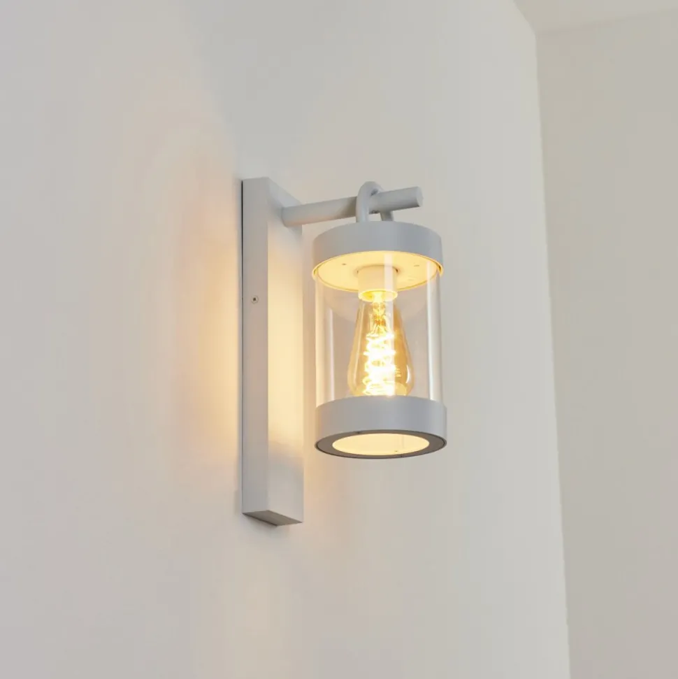 Applique Murale D'Exterieur Fulham Blanc, 1 Lumiere