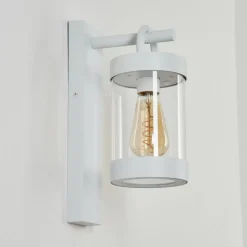 Applique Murale D'Exterieur Fulham Blanc, 1 Lumiere