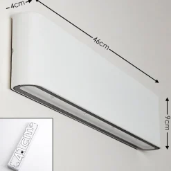 Applique Murale D'Exterieur Tinglev Led Blanc, 2 Lumieres
