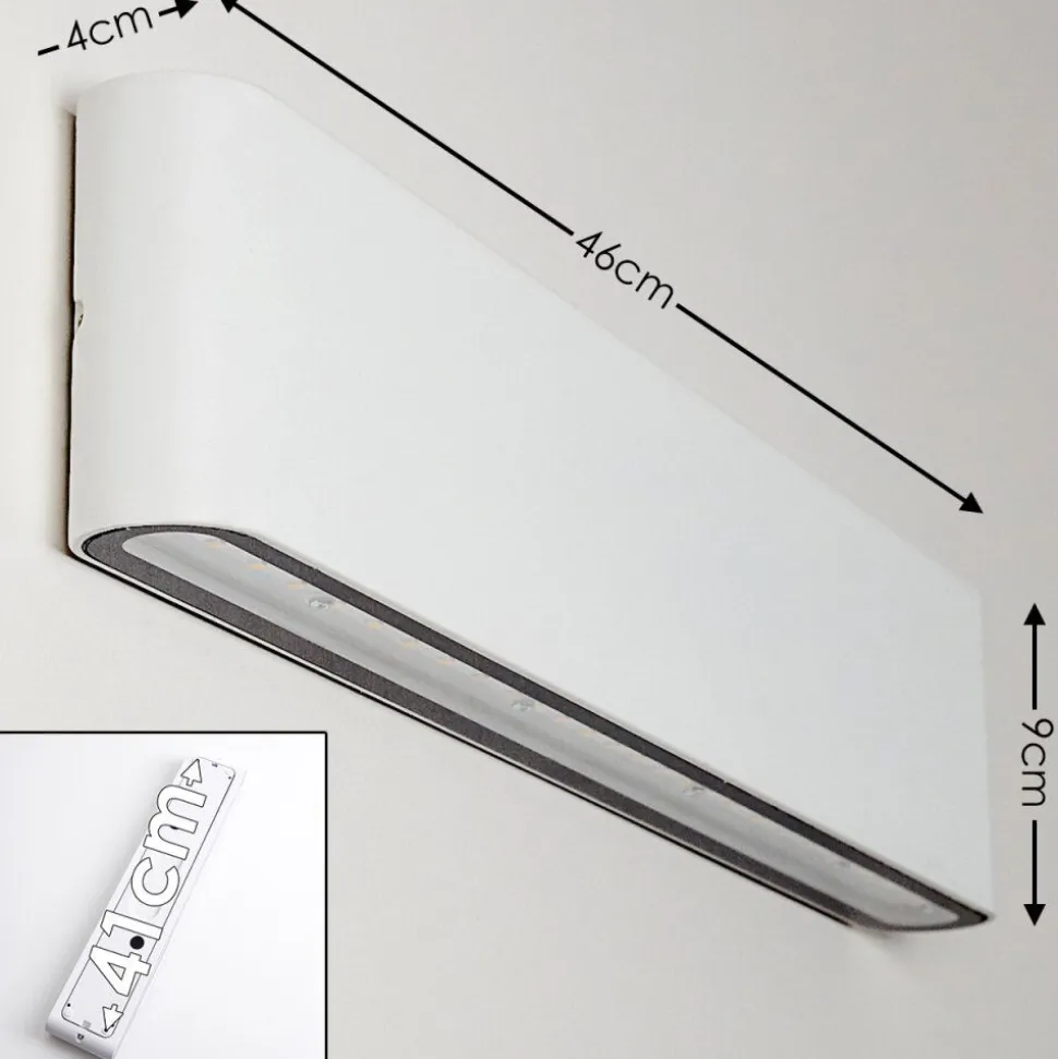 Applique Murale D'Exterieur Tinglev Led Blanc, 2 Lumieres