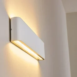 Applique Murale D'Exterieur Tinglev Led Blanc, 2 Lumieres