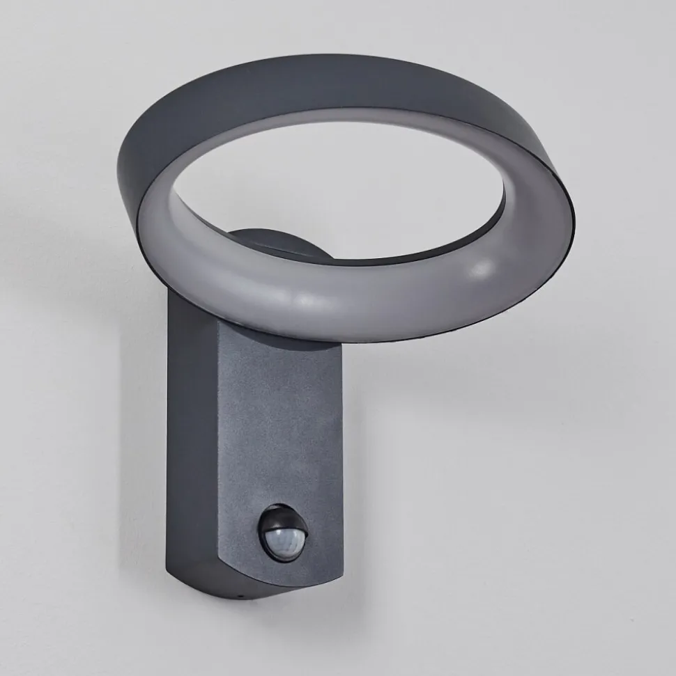 Applique Murale D'Exterieur Carinola Led Anthracite, 1 Lumiere, Detecteur De Mouvement