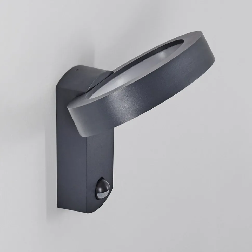 Applique Murale D'Exterieur Carinola Led Anthracite, 1 Lumiere, Detecteur De Mouvement