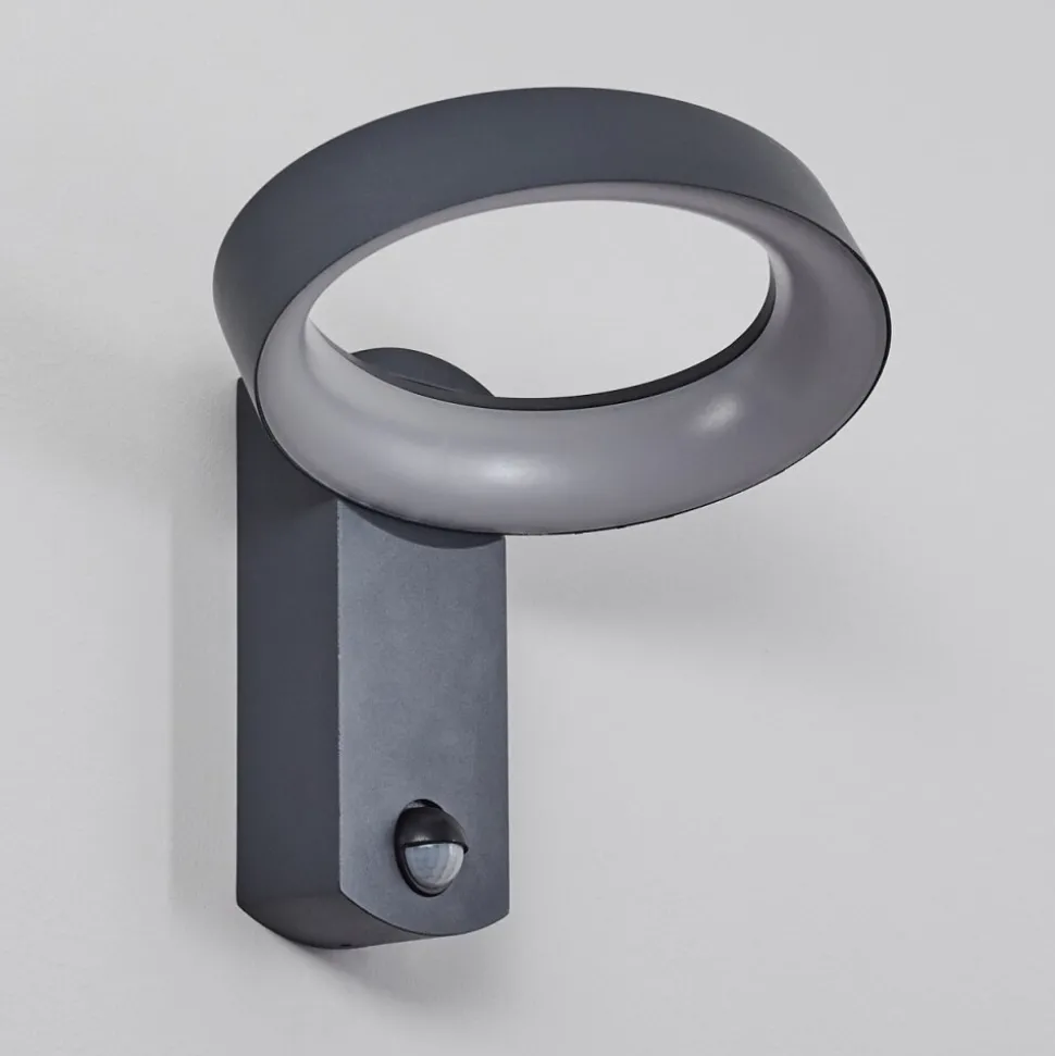 Applique Murale D'Exterieur Carinola Led Anthracite, 1 Lumiere, Detecteur De Mouvement