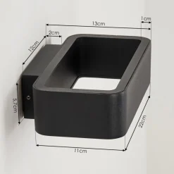 Applique Murale D'Exterieurstrandbyn Led Noir, 1 Lumiere