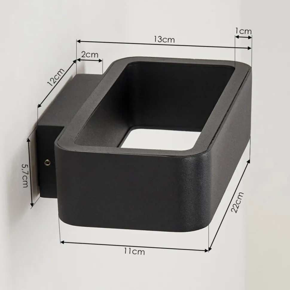 Applique Murale D'Exterieurstrandbyn Led Noir, 1 Lumiere