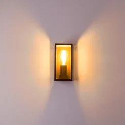 Applique Murale D'Exterieur Hakkas Brun, 1 Lumiere
