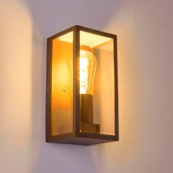 Applique Murale D'Exterieur Hakkas Brun, 1 Lumiere