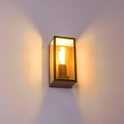 Applique Murale D'Exterieur Hakkas Brun, 1 Lumiere