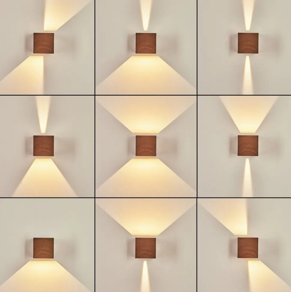 Applique Murale D'Exterieur Tamarin Led Anthracite, Brun, Couleur Bois, 1 Lumiere