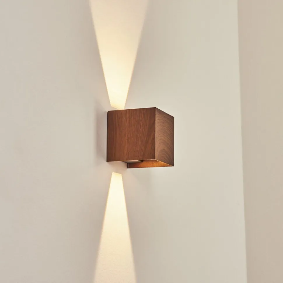 Applique Murale D'Exterieur Tamarin Led Anthracite, Brun, Couleur Bois, 1 Lumiere