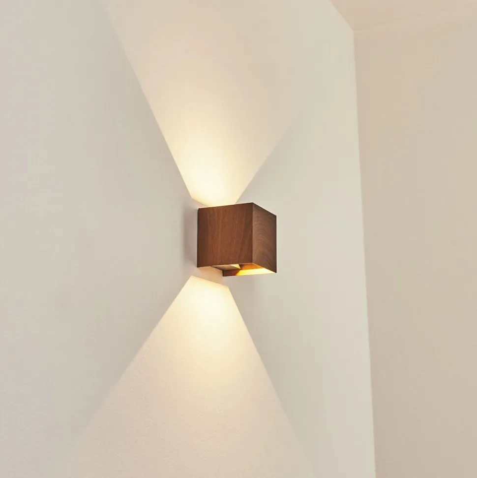 Applique Murale D'Exterieur Tamarin Led Anthracite, Brun, Couleur Bois, 1 Lumiere