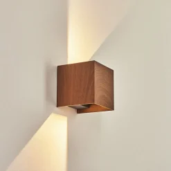 Applique Murale D'Exterieur Tamarin Led Anthracite, Brun, Couleur Bois, 1 Lumiere
