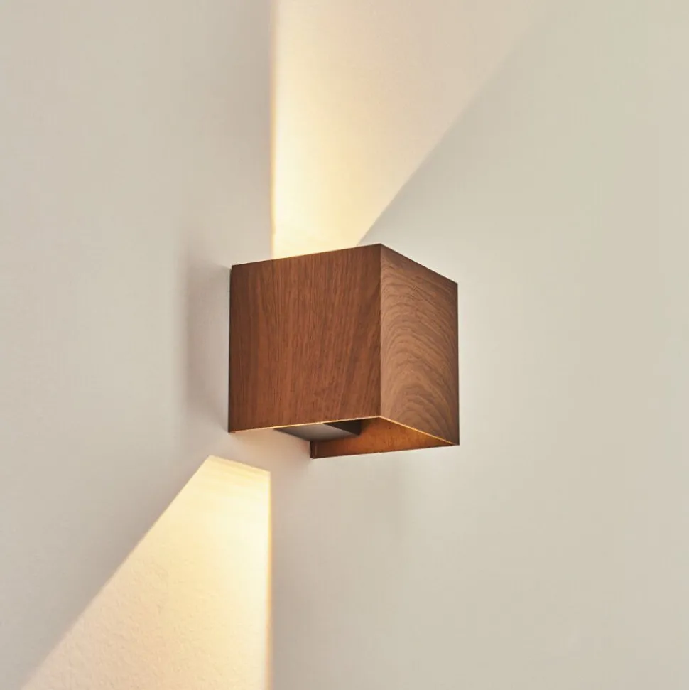 Applique Murale D'Exterieur Tamarin Led Anthracite, Brun, Couleur Bois, 1 Lumiere