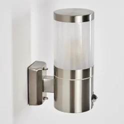 Applique Murale D'Exterieur Tolsona Nickel Mat, 1 Lumiere, Detecteur De Mouvement