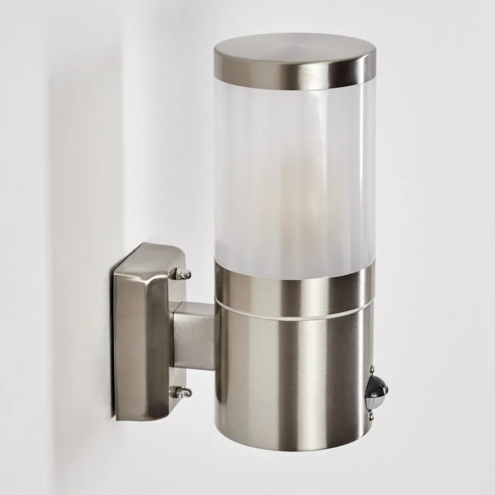 Applique Murale D'Exterieur Tolsona Nickel Mat, 1 Lumiere, Detecteur De Mouvement