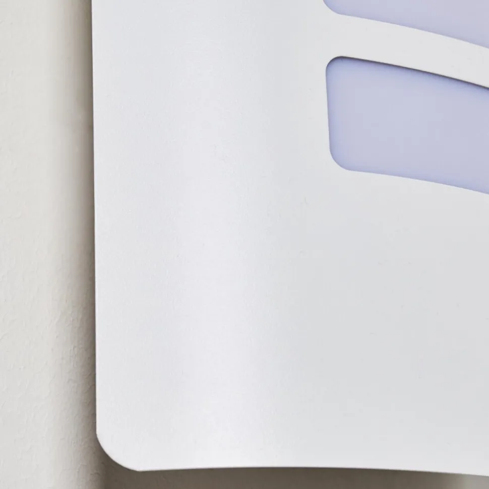 Applique Murale D'Exterieur Alslev Blanc, 1 Lumiere, Detecteur De Mouvement