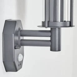 Applique Murale D'Exterieur Forli Anthracite, 1 Lumiere, Detecteur De Mouvement