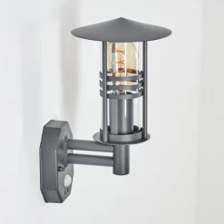 Applique Murale D'Exterieur Forli Anthracite, 1 Lumiere, Detecteur De Mouvement
