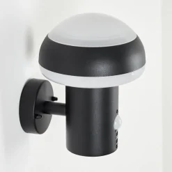 Applique Murale D'Exterieur Vinara Led Noir, 1 Lumiere, Detecteur De Mouvement