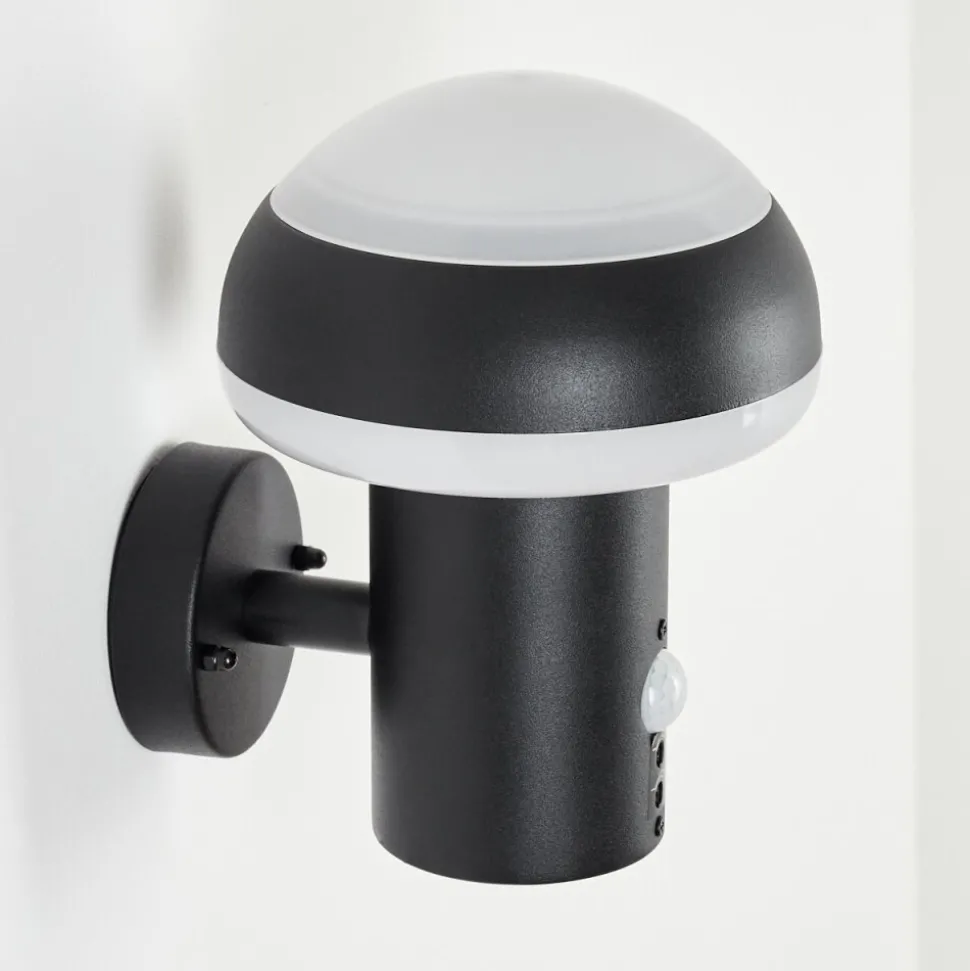 Applique Murale D'Exterieur Vinara Led Noir, 1 Lumiere, Detecteur De Mouvement