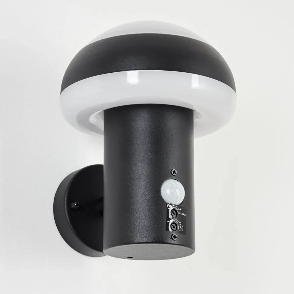 Applique Murale D'Exterieur Vinara Led Noir, 1 Lumiere, Detecteur De Mouvement