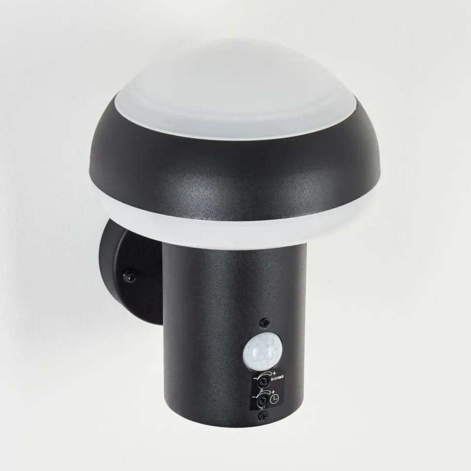 Applique Murale D'Exterieur Vinara Led Noir, 1 Lumiere, Detecteur De Mouvement