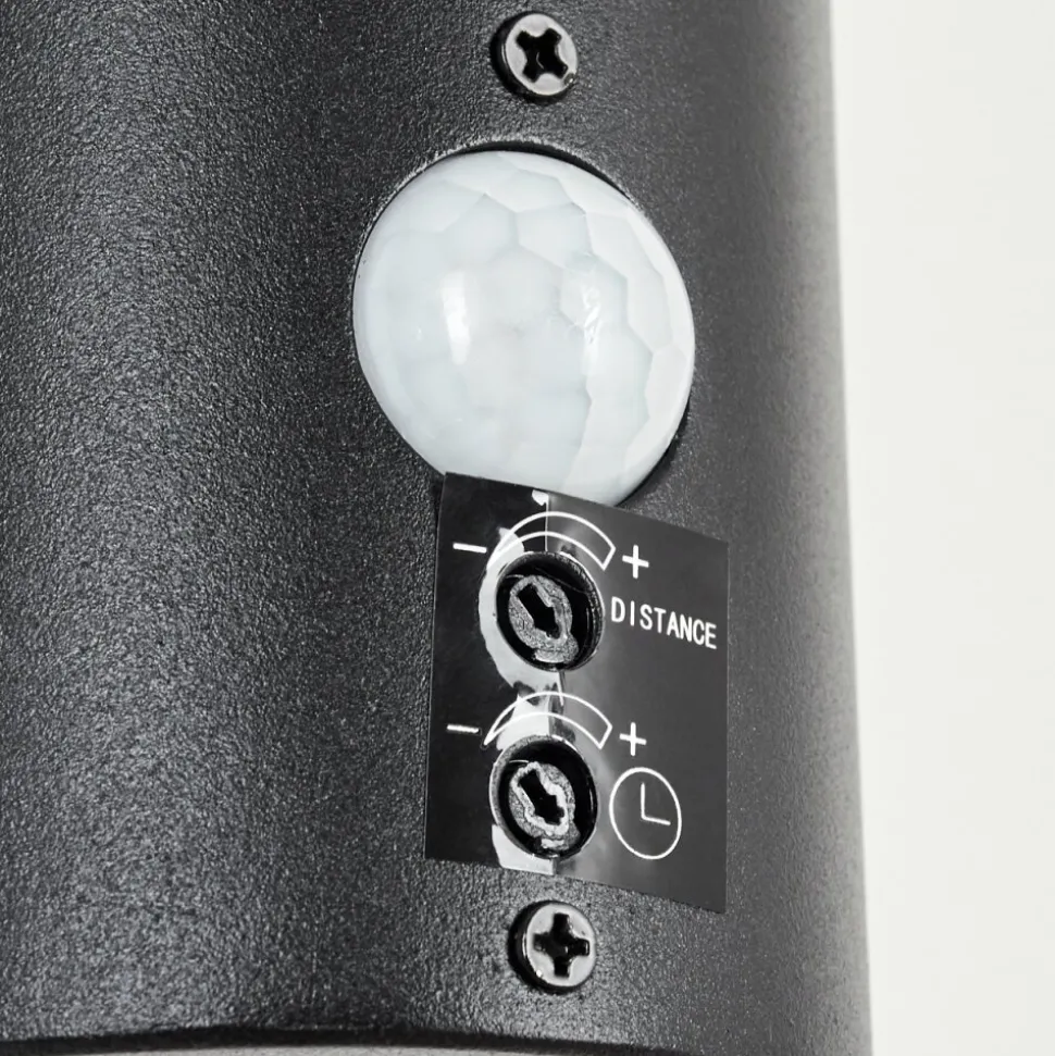 Applique Murale D'Exterieur Vinara Led Noir, 1 Lumiere, Detecteur De Mouvement