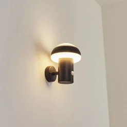 Applique Murale D'Exterieur Vinara Led Noir, 1 Lumiere, Detecteur De Mouvement
