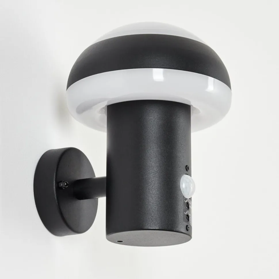 Applique Murale D'Exterieur Vinara Led Noir, 1 Lumiere, Detecteur De Mouvement