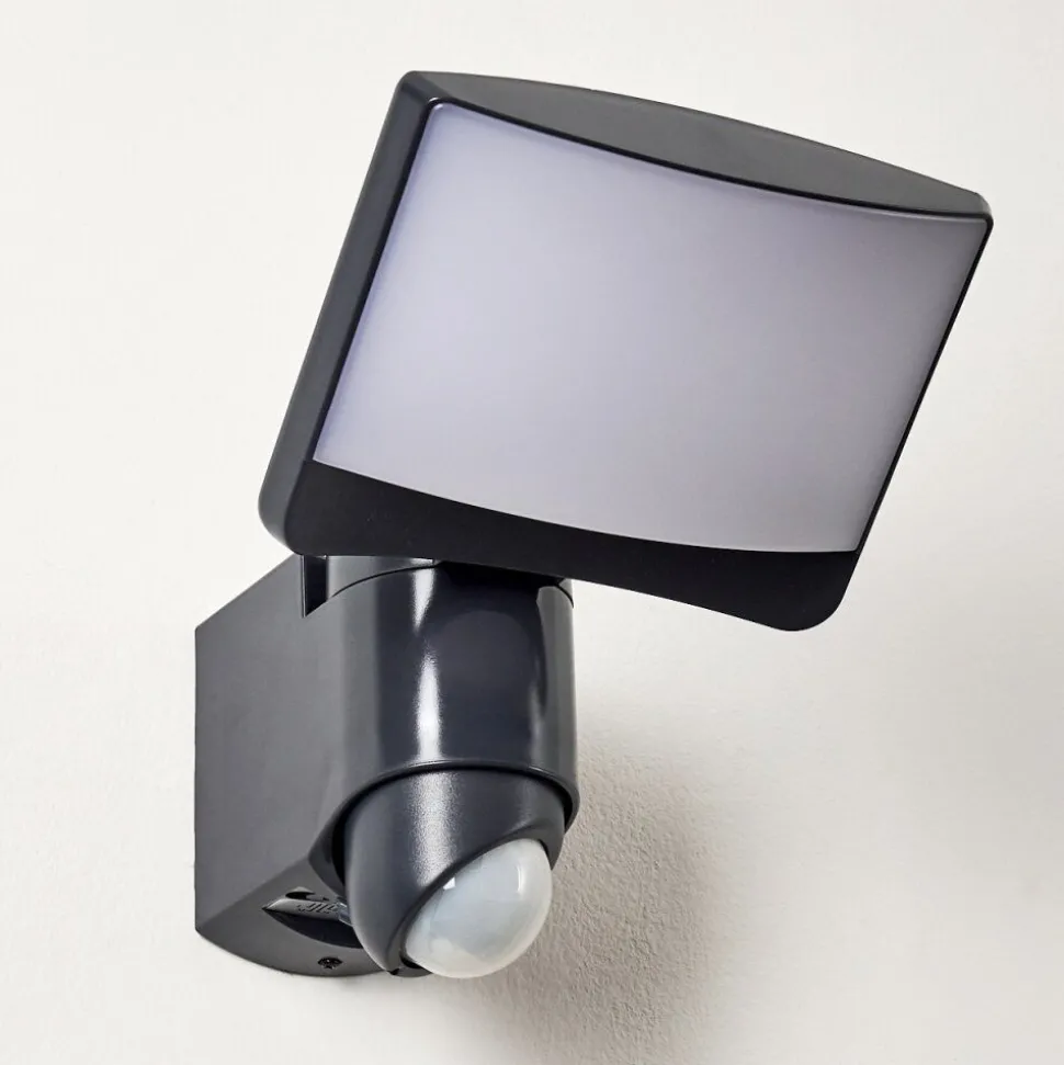 Applique Murale D'Exterieur Larvik Led Anthracite, 1 Lumiere, Detecteur De Mouvement