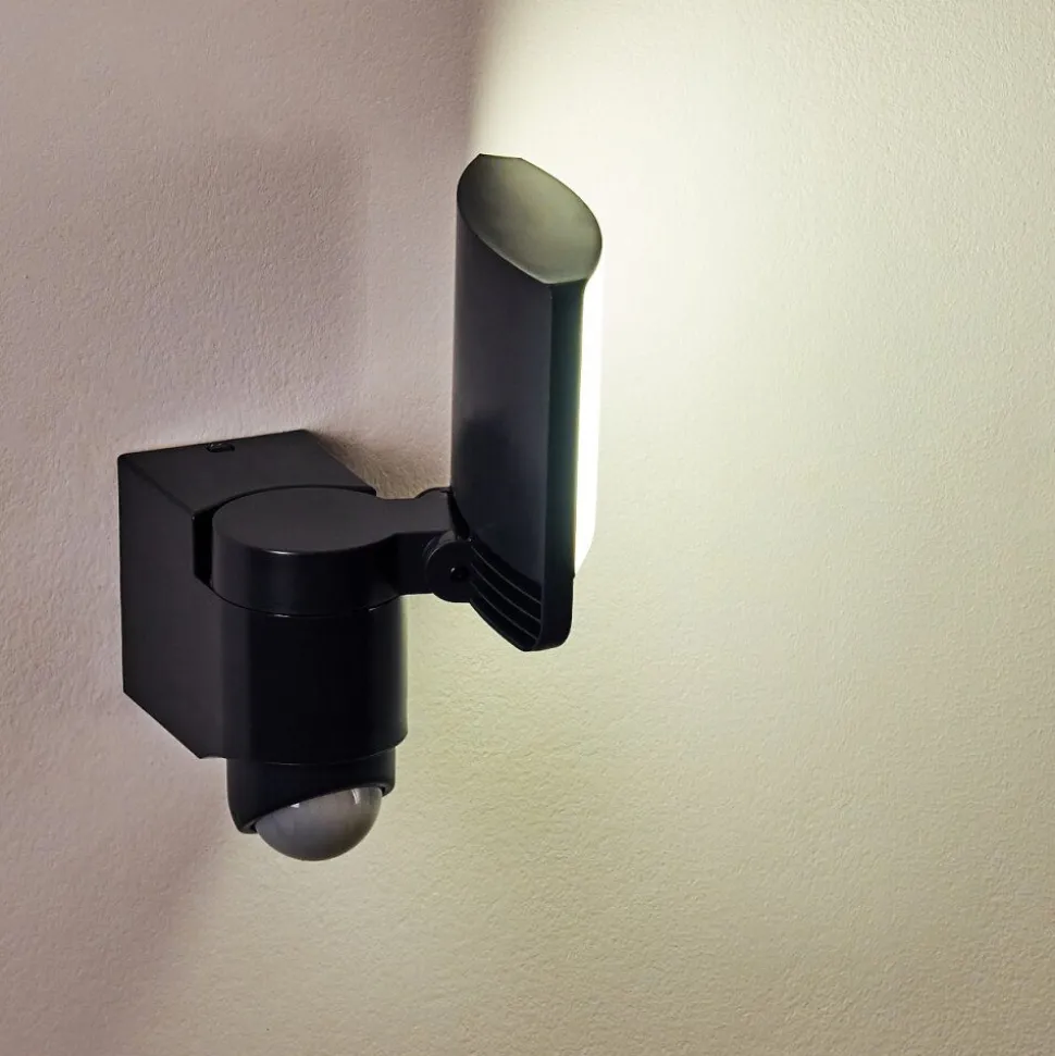Applique Murale D'Exterieur Larvik Led Anthracite, 1 Lumiere, Detecteur De Mouvement