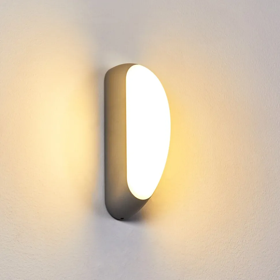 Applique Murale D'Exterieur Arvier Led Gris, 1 Lumiere