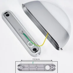 Applique Murale D'Exterieur Arvier Led Gris, 1 Lumiere
