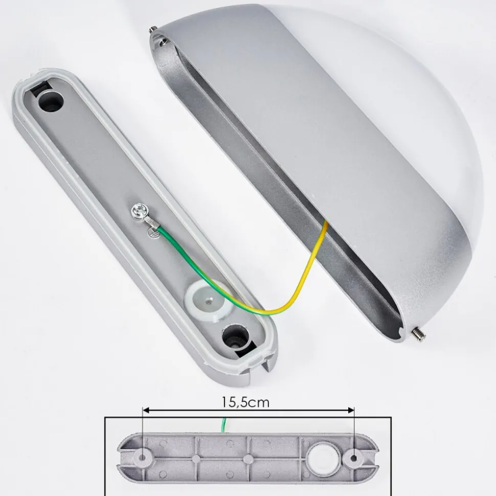 Applique Murale D'Exterieur Arvier Led Gris, 1 Lumiere