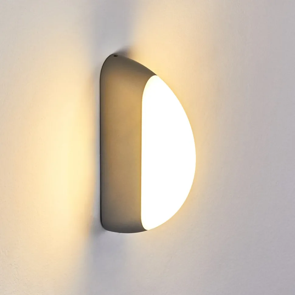 Applique Murale D'Exterieur Arvier Led Gris, 1 Lumiere