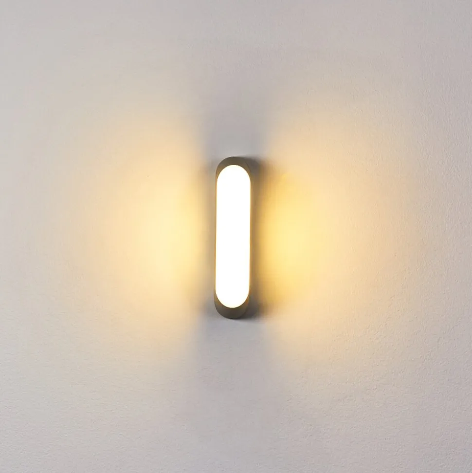 Applique Murale D'Exterieur Arvier Led Gris, 1 Lumiere