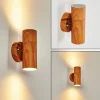 Applique Murale D'Exterieur Tenvik Brun, Couleur Bois, 2 Lumieres