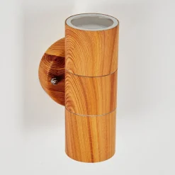 Applique Murale D'Exterieur Tenvik Brun, Couleur Bois, 2 Lumieres