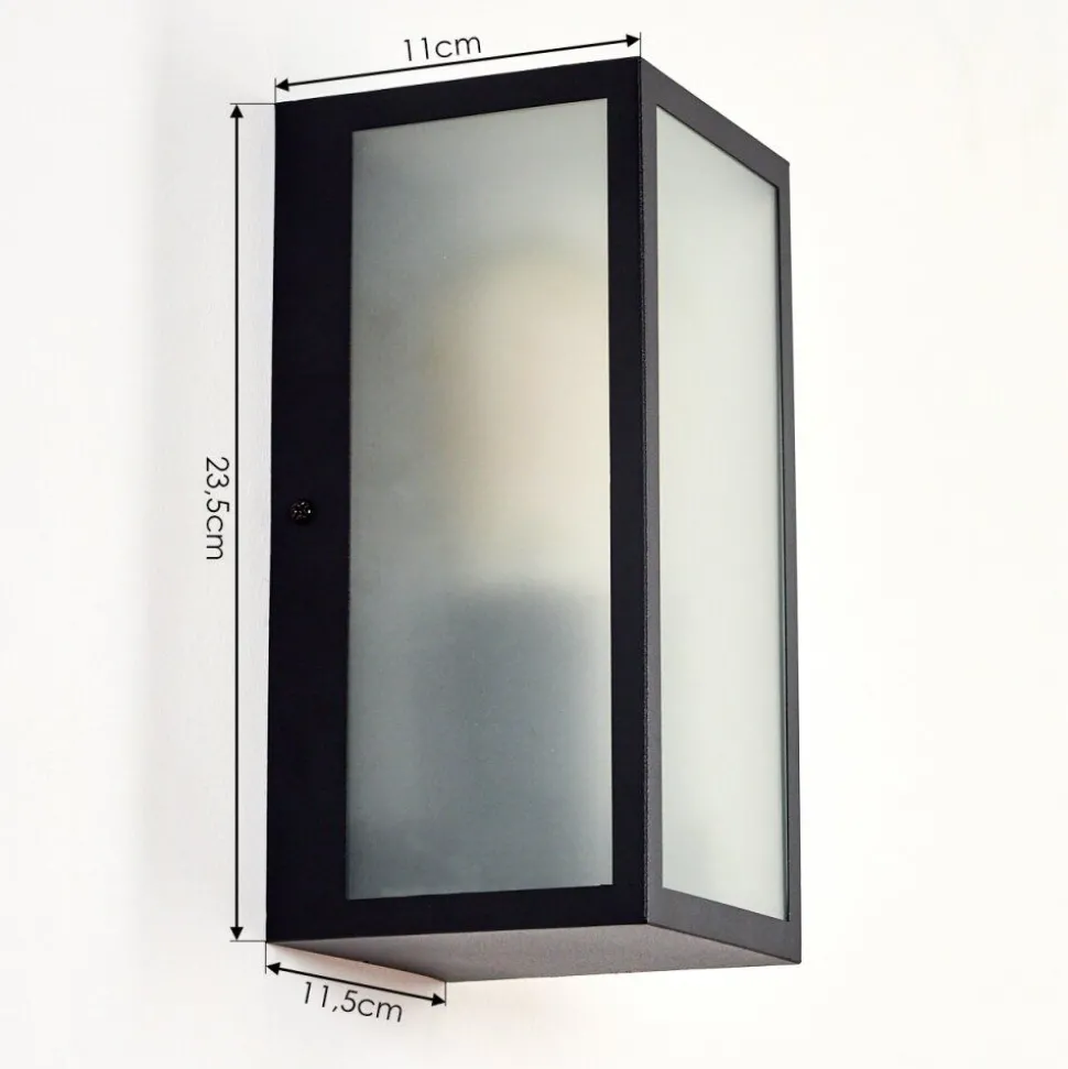 Applique Murale D'Exterieur Hakkas Noir, 1 Lumiere