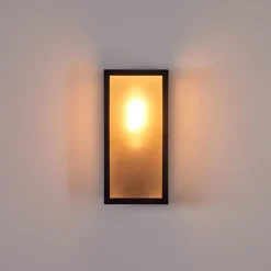 Applique Murale D'Exterieur Hakkas Noir, 1 Lumiere