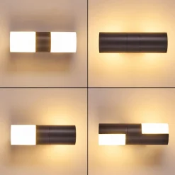 Applique Murale D'Exterieur Baulund Led Anthracite, 1 Lumiere