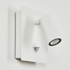 Applique Murale D'Exterieur Saeter Led Blanc, 1 Lumiere, Detecteur De Mouvement