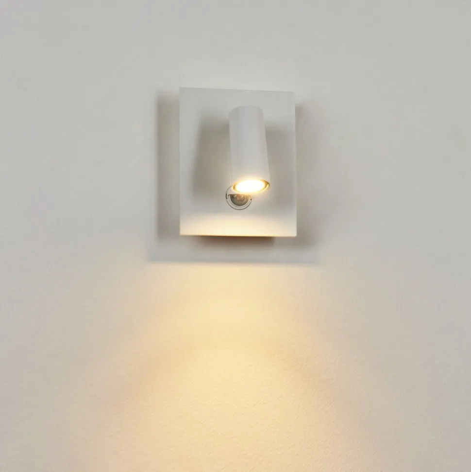 Applique Murale D'Exterieur Saeter Led Blanc, 1 Lumiere, Detecteur De Mouvement
