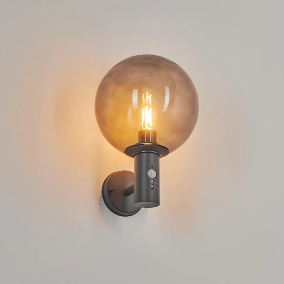 Applique Murale D'Exterieur Bostarenga Anthracite, 1 Lumiere, Detecteur De Mouvement