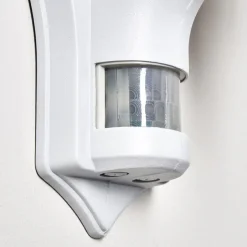 Applique Murale D'Exterieur Loria Blanc, 1 Lumiere, Detecteur De Mouvement