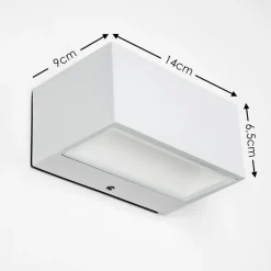 Applique Murale D'Exterieur Spider Led Blanc, 1 Lumiere