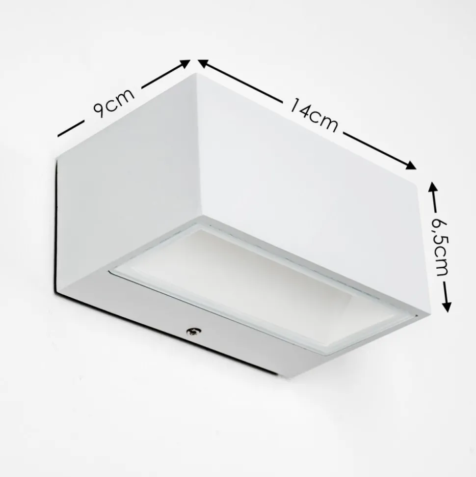 Applique Murale D'Exterieur Spider Led Blanc, 1 Lumiere