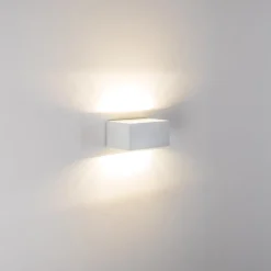 Applique Murale D'Exterieur Spider Led Blanc, 1 Lumiere