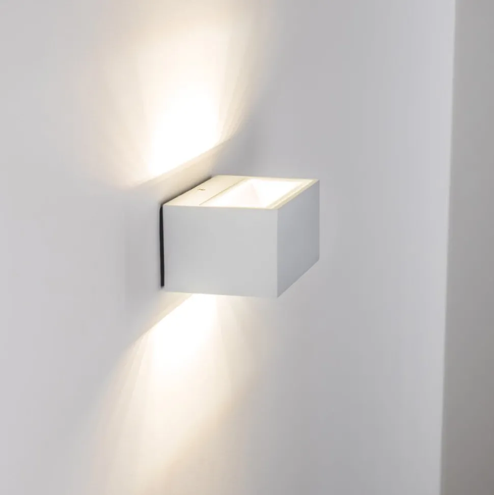 Applique Murale D'Exterieur Spider Led Blanc, 1 Lumiere